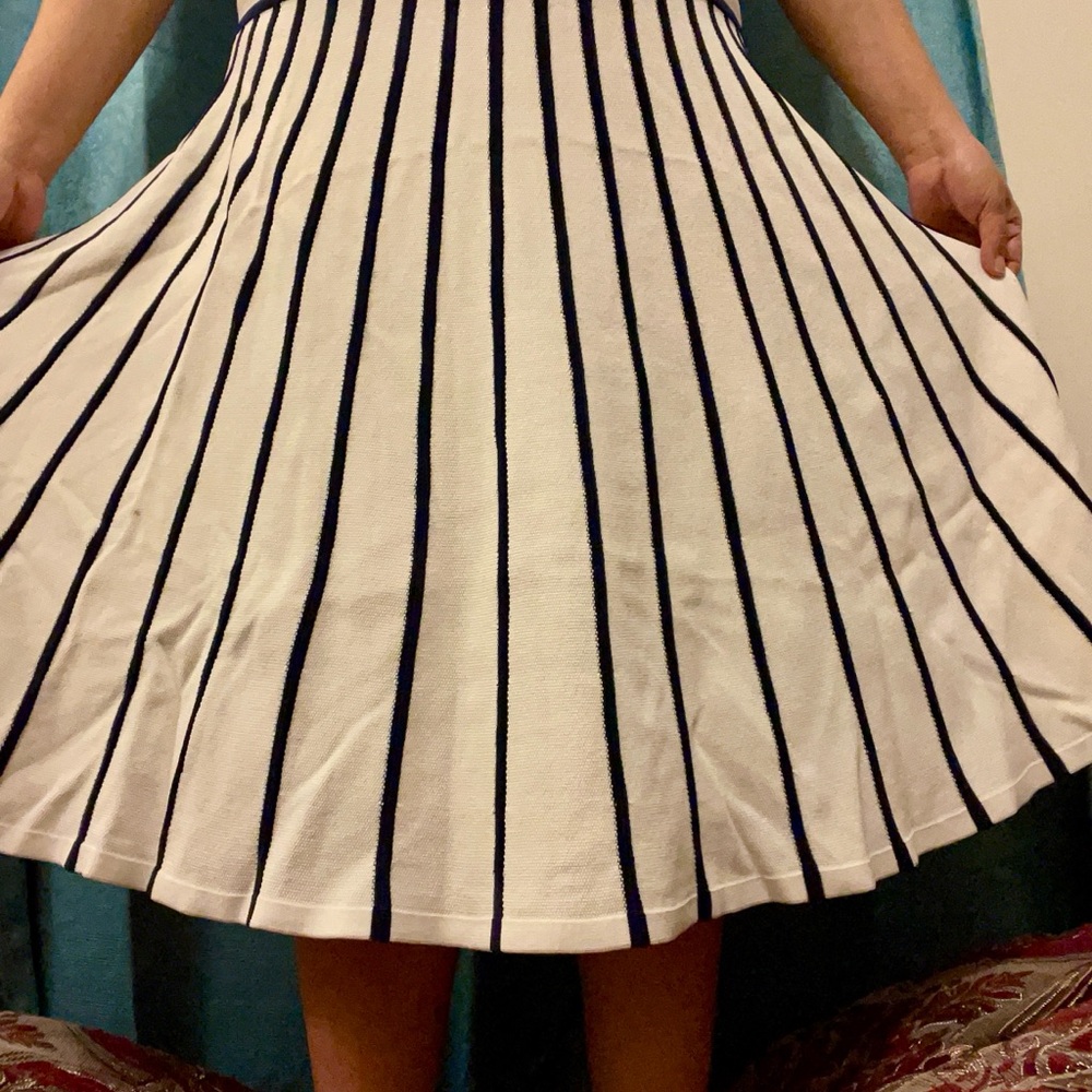Ralph Lauren White and Navy Striped Skirt - Picture 7 of 11